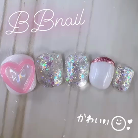 ホワイトデーネイルの画像