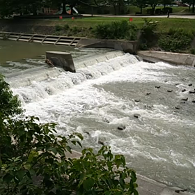 川の流れの画像