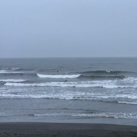 10月10日千葉北、東浪見の朝の波の画像