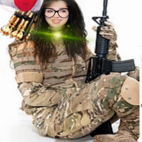 ameba. girl with military and warriorの画像