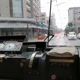 路面電車乗って散歩します。の画像