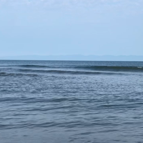 今朝の30分の膝波乗りの画像