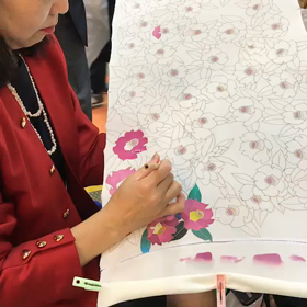 加賀友禅彩色体験の画像