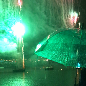 雨の花火大会？の画像