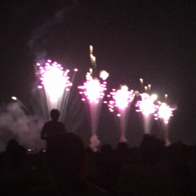 江戸川の花火大会の画像