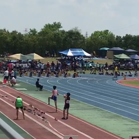 越谷市陸上競技記録会 100ｍゴール付近からの画像