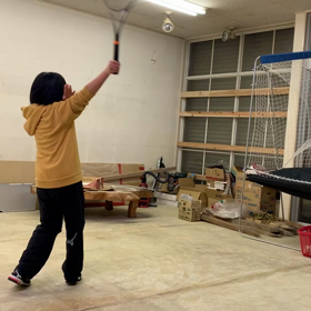 家で自主練の画像