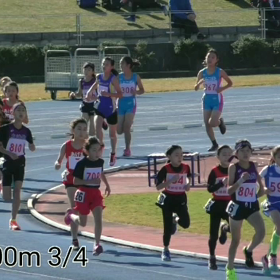 越谷カップ女子1000m １組目③の画像