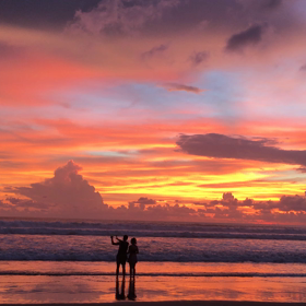 バリ島の夕陽の動画の画像