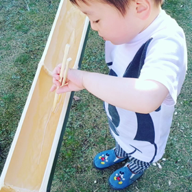 流しそうめんの画像