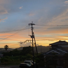 夏の夕焼けの画像