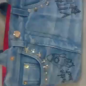 デニムリメイクバッグ・風・スタッズバッグ・S・ライトブルーの画像