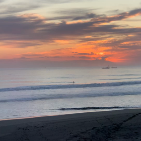 1月6日千葉北、東浪見の朝の波の画像