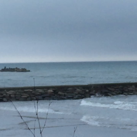 8月28日千葉北、東浪見の朝の波の画像