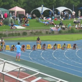 女子100m決勝 橋本彩花さん 金メダルの画像