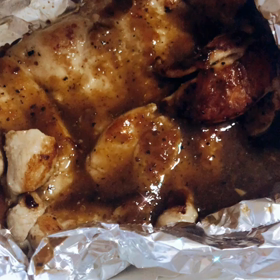 chicken chop & スパゲッティの画像