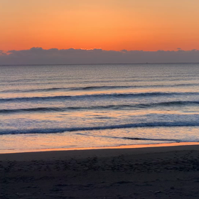 2月27日千葉北、東浪見の朝の波の画像