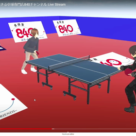 VR卓球イベントの様子をライブ配信するぞ[卓球家840/Tenbillion]の画像