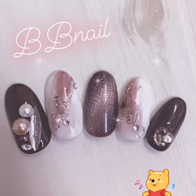 大人秋ネイルの画像