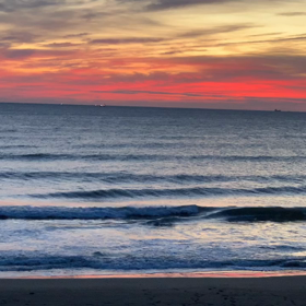 12月15日千葉北、東浪見の朝の波の画像
