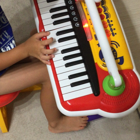 長男4歳のキーボード▷▷夢を叶えてドラえもんの画像