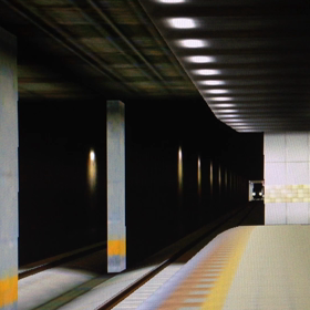 クーラーの効いた部屋の中で地下鉄線を開拓の画像