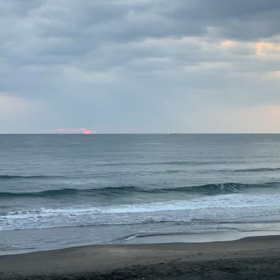 2月8日千葉北、東浪見の朝の波の画像