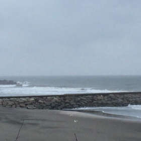 10月14日千葉北、東浪見の朝の波の画像