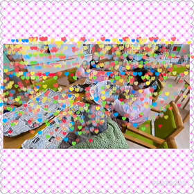 新聞紙丸めゲームの画像