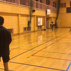 川越小 走り幅跳び練習(体育館)⑩の画像
