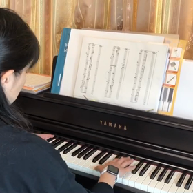 ピアノの自主練の画像