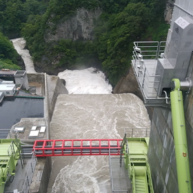 たまヒュン放流と温泉の画像