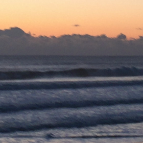 2月5日千葉北、東浪見の朝の波の画像