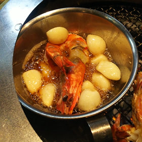 にんにく焼とエビ焼との画像