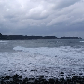 風強かったの画像