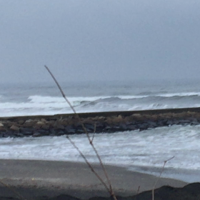 2月23日千葉北、東浪見の朝の波の画像