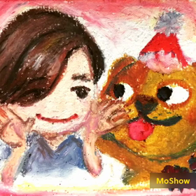 クレヨン画♪ わんこシリーズ❀.(*´▽`*)❀.の画像