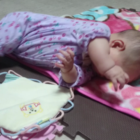 初寝返りの画像