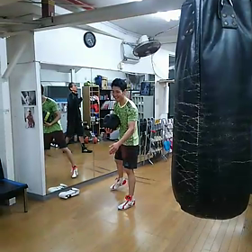 プロボクサーのトレーニングの画像