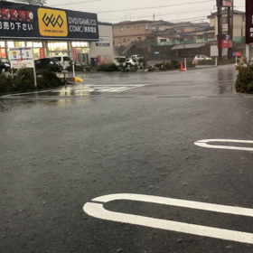 どしゃぶりです！現在の新潟市の天気の画像