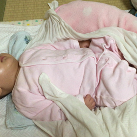 生後61日目。ジーナ式とおひなまきの画像