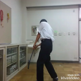 ほうき素振りの画像