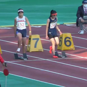 ６年女子100m 石井佳歩さん４位入賞の画像