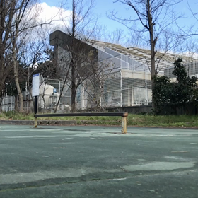 通勤途中のスケート　　その3  レールの画像