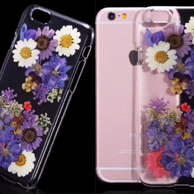 リアル押し花のクリアケースの画像