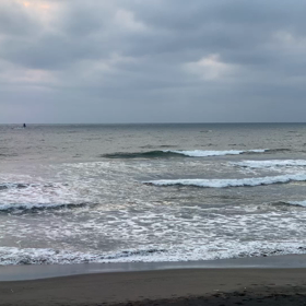 2月8日千葉北、東浪見の朝の波の画像