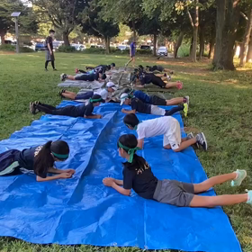 体幹トレーニング(緑チーム)①の画像