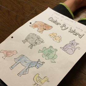 Brown bearのプリントを親子で復習しましょう【幼児クラス】の画像