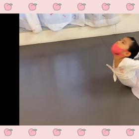 年長さんのかわいいストレッチの画像