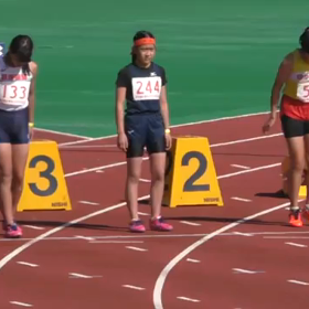 クラブ交流６年女子100m予選②の画像